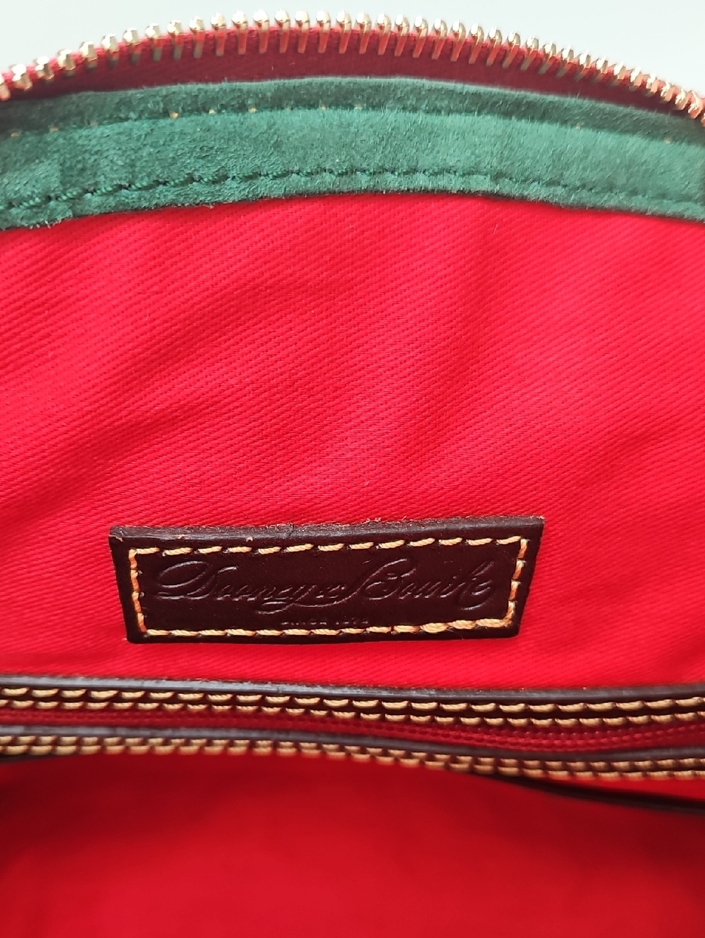 Dooney & Bourke Dark Teal Smooth Leather Bristol Leather Satchel - Picture 9 of 13